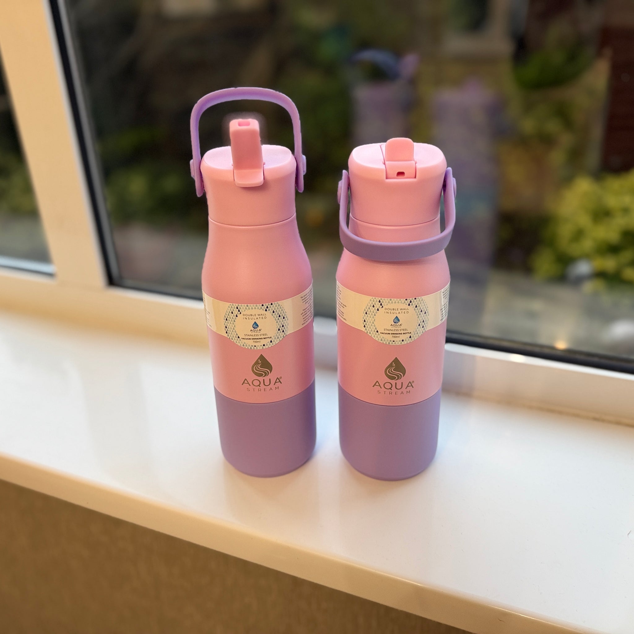 Double wall stainless steel vacuum sports water bottle