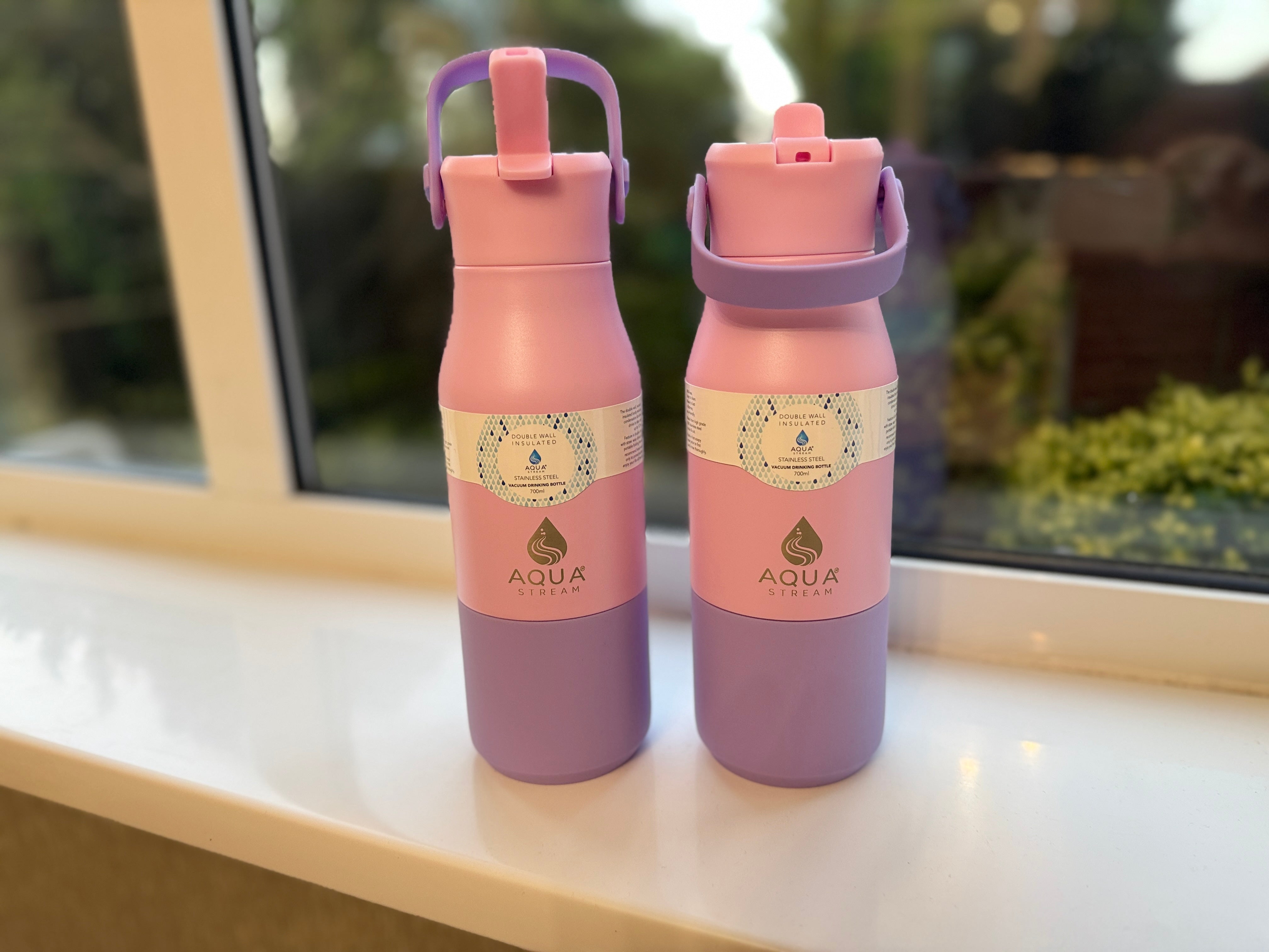 Double wall stainless steel vacuum sports water bottle