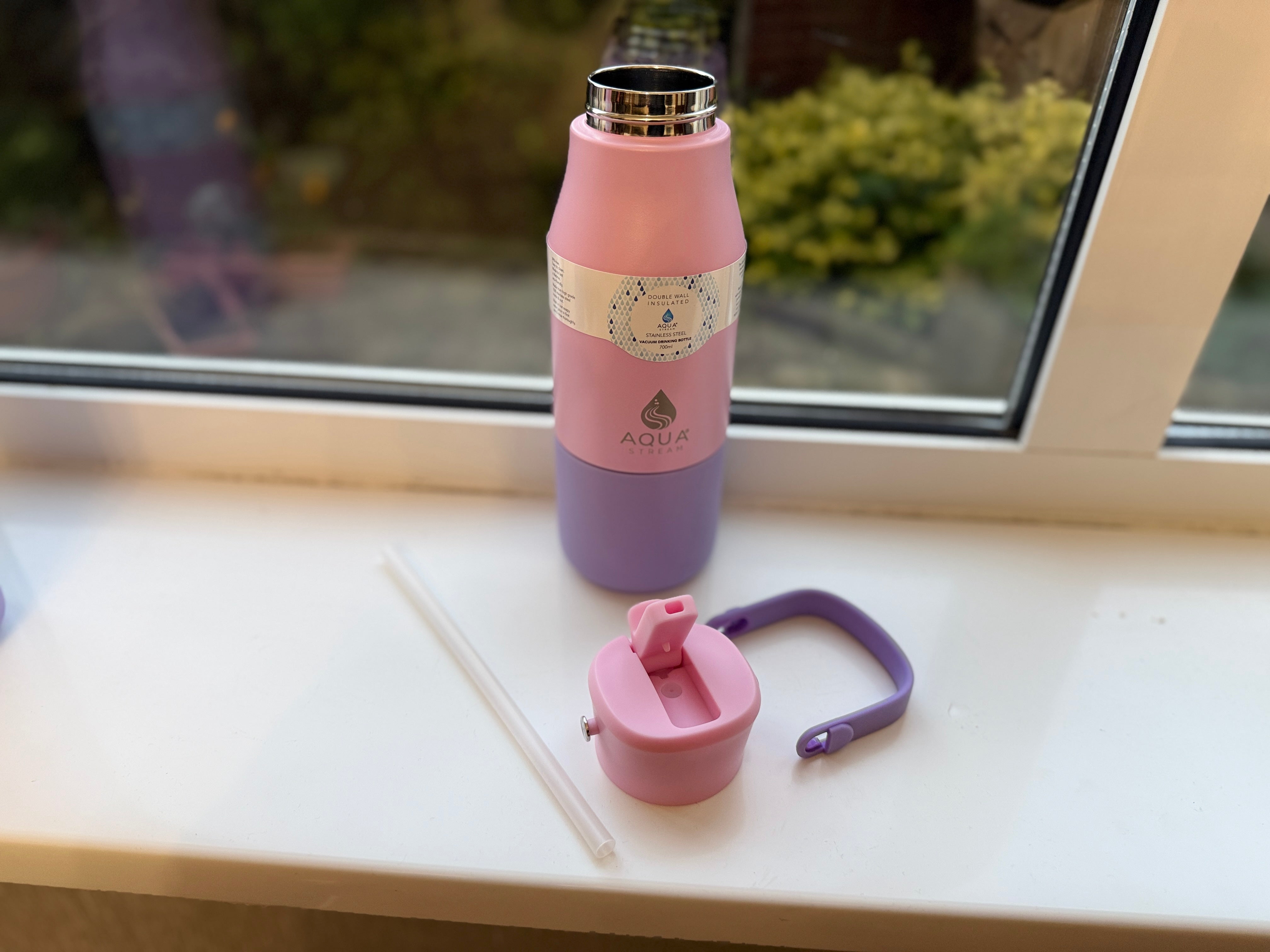 Double wall stainless steel vacuum sports water bottle