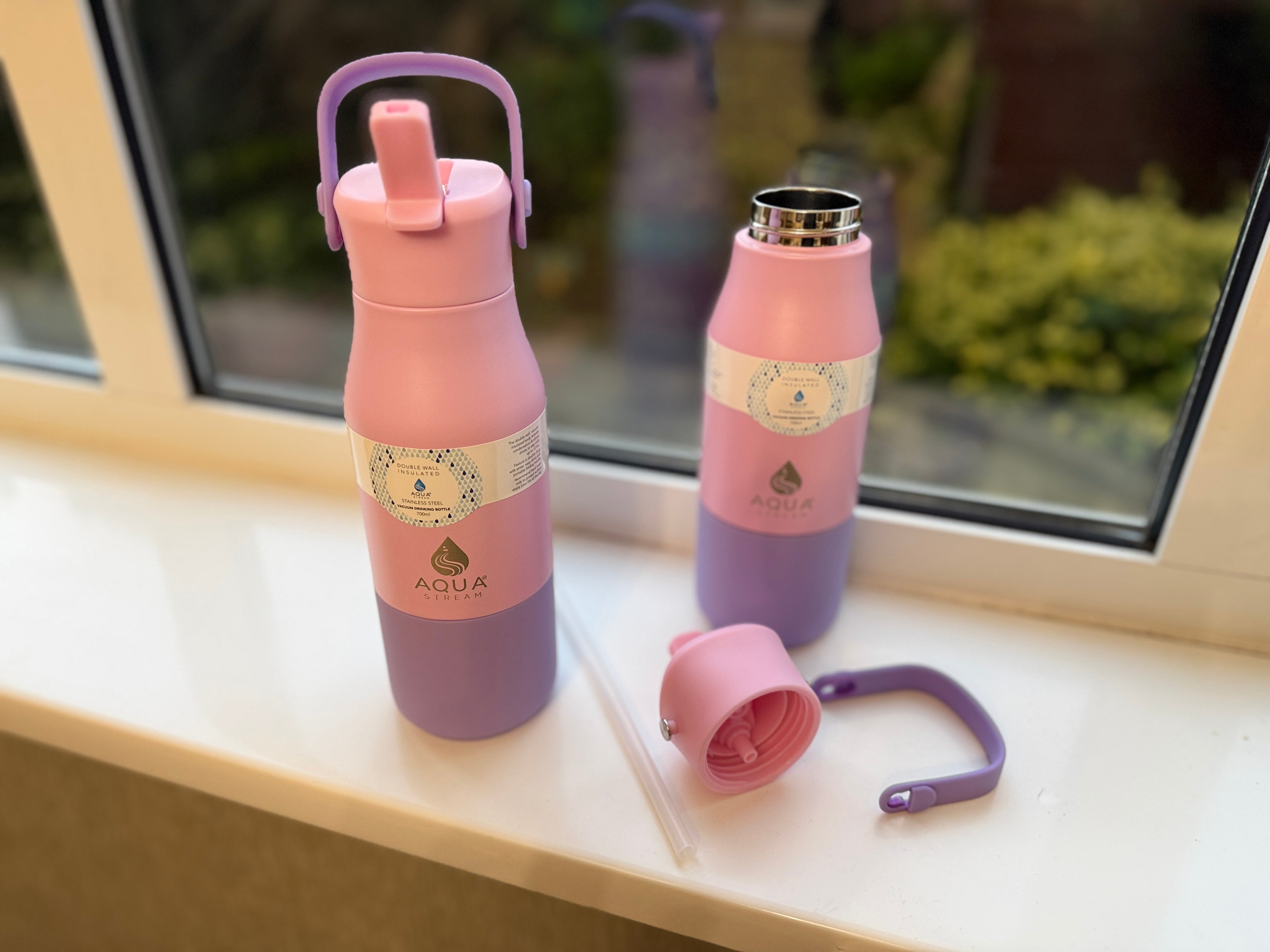 Double wall stainless steel vacuum sports water bottle