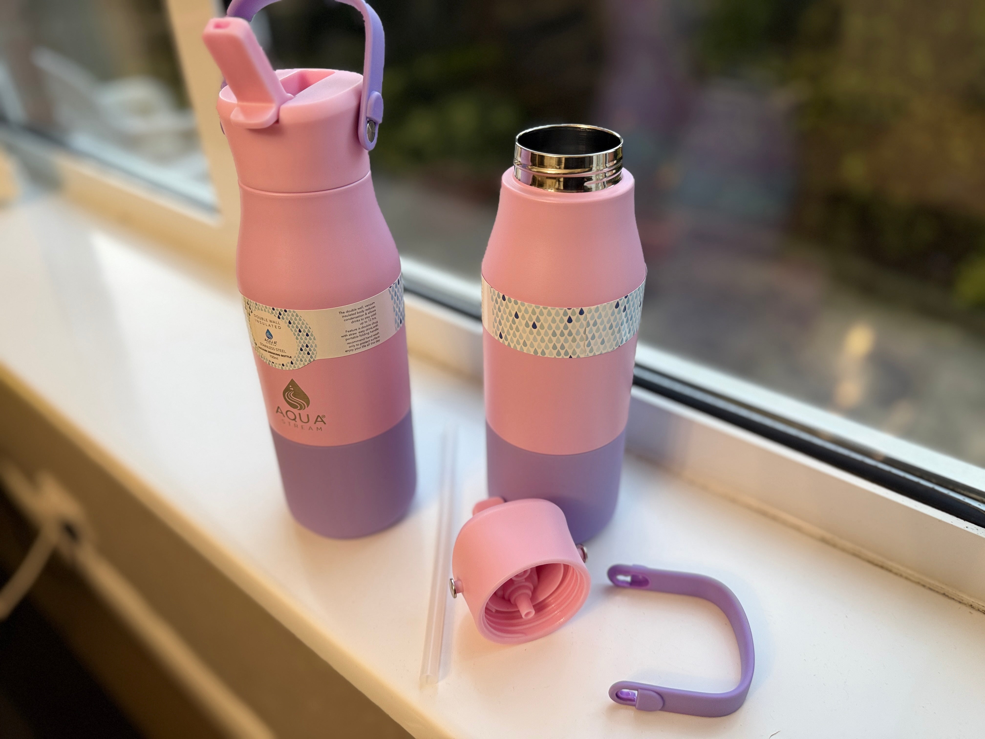 Double wall stainless steel vacuum sports water bottle