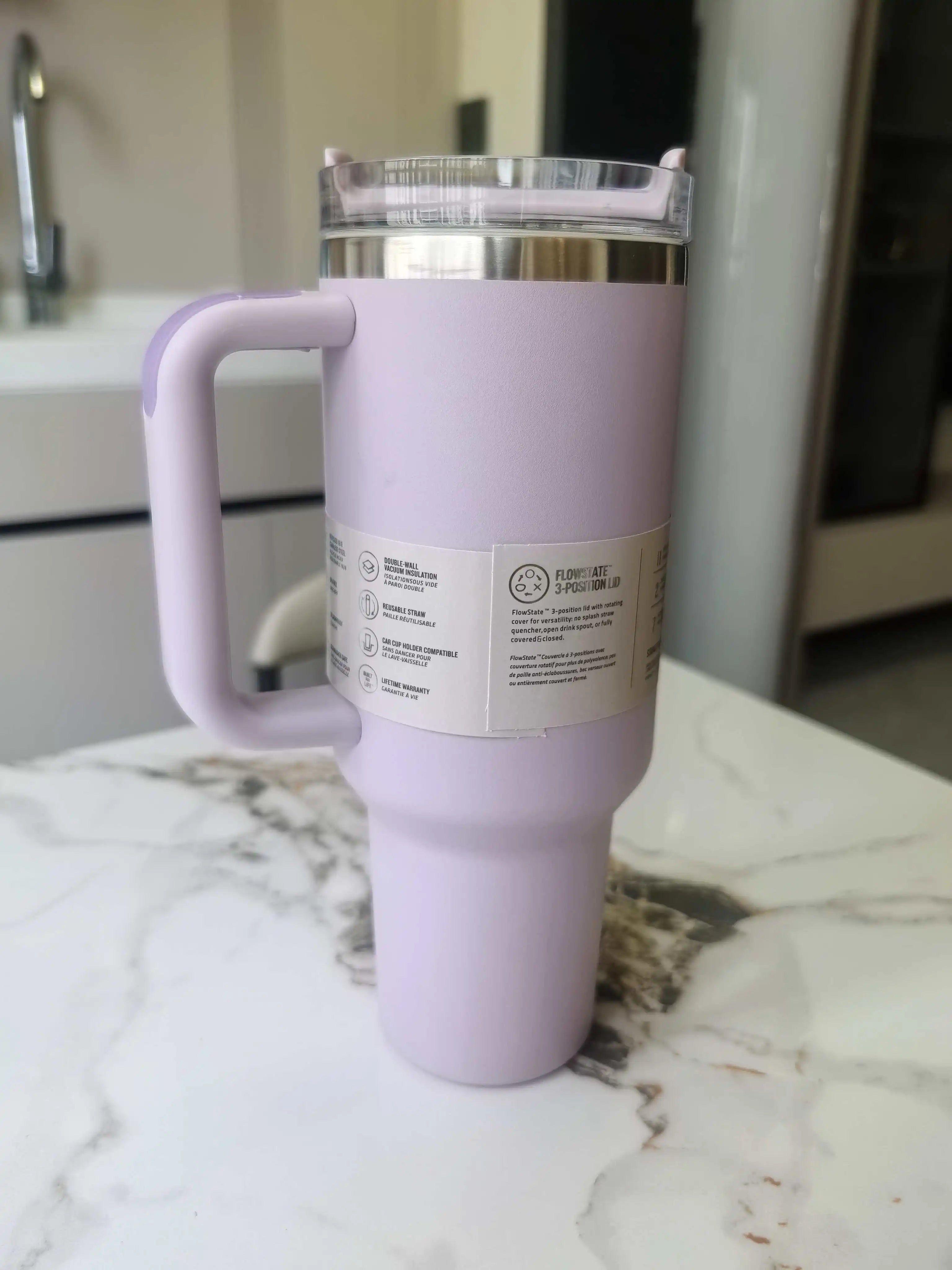 40-ounce vacuum insulated mug, double-walled thermos, stainless steel car water bottle, suitable for hot and cold drinks