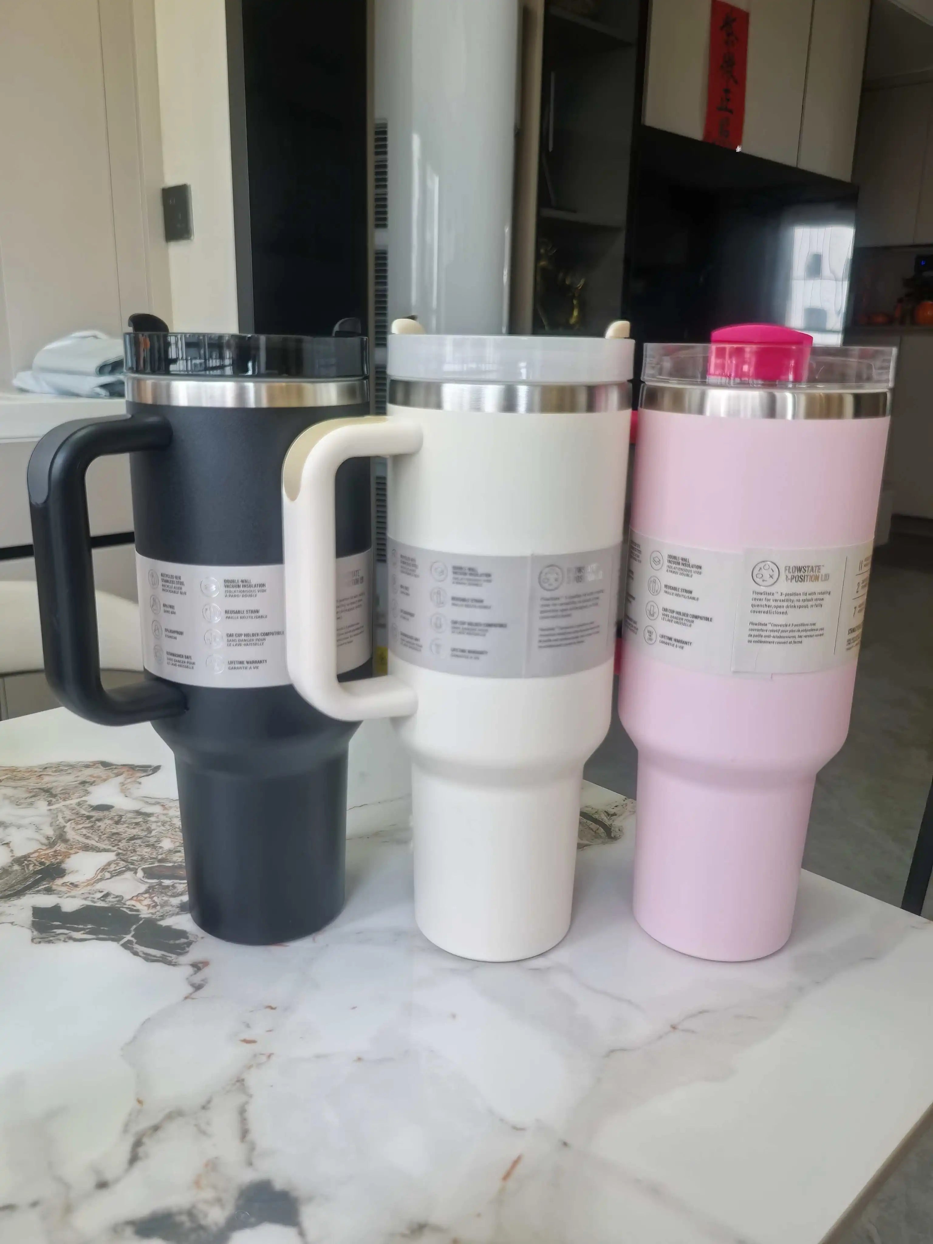 40-ounce vacuum insulated mug, double-walled thermos, stainless steel car water bottle, suitable for hot and cold drinks